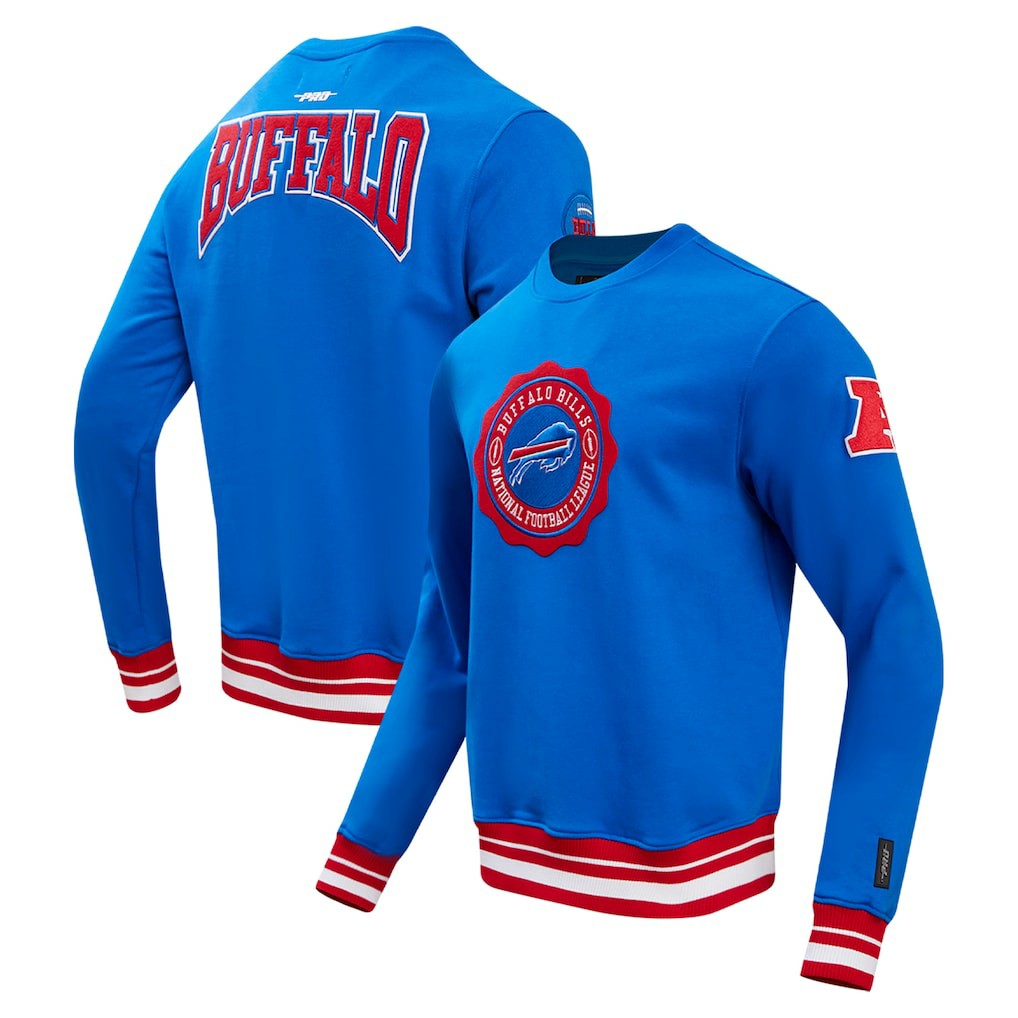 Buffalo Bills Pro Standard Crest Emblem Pullover Sweatshirt - Royal Pullover