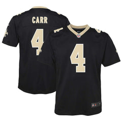 Derek Carr New Orleans Saints Youth Game Jersey - Black Jerseys