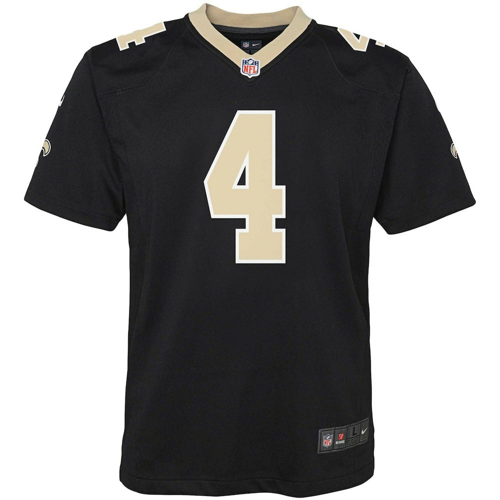 Derek Carr New Orleans Saints Youth Game Jersey - Black Jerseys