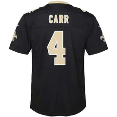 Derek Carr New Orleans Saints Youth Game Jersey - Black Jerseys