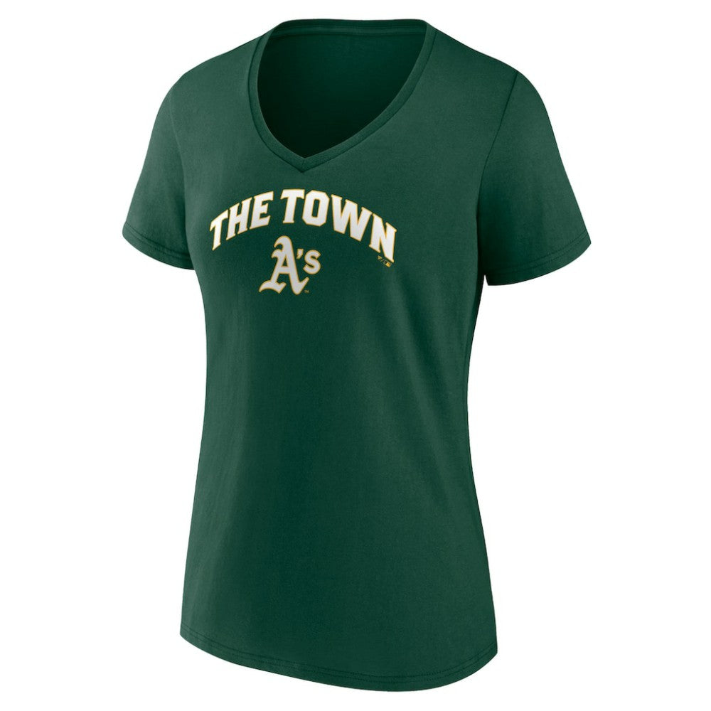 Athletics Women's Hometown Hella Good V-Neck T-Shirt - Green T-shirts