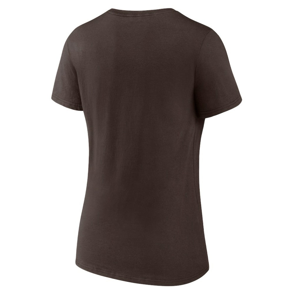 San Diego Padres Women's Hometown 619 Beisbol V-Neck T-Shirt - Brown T-shirts