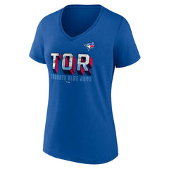 Toronto Blue Jays Women's Hometown In The 416 V-Neck T-Shirt - Royal T-shirts