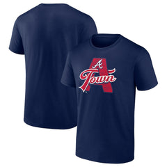 Atlanta Braves Hometown A Town Map T-Shirt - Navy T-shirts