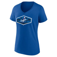 Los Angeles Dodgers Women's Hometown Scoreboard V-Neck T-Shirt - Royal T-shirts