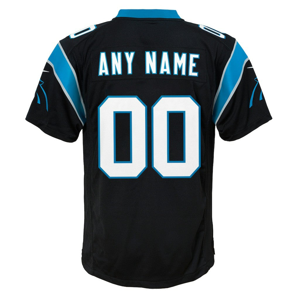 Carolina Panthers Youth Custom Game Jersey - Black Jerseys