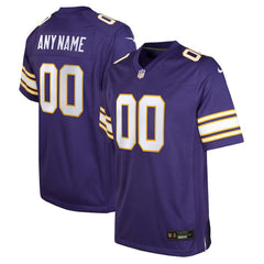 Minnesota Vikings Youth Classic Custom Game Jersey - Purple Jerseys