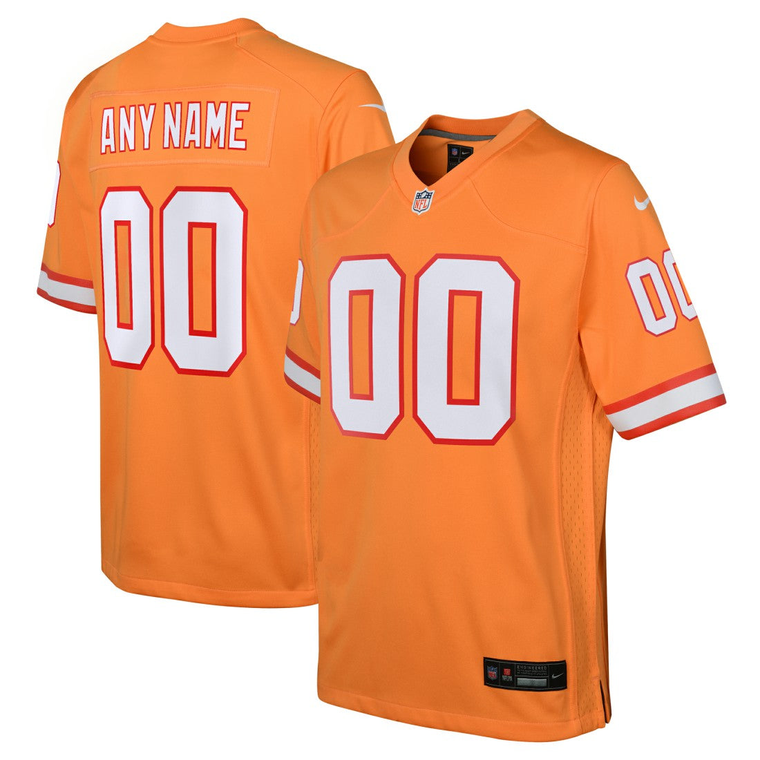 Tampa Bay Buccaneers Youth Custom Throwback Game Jersey - Orange Jerseys