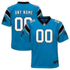 Carolina Panthers Youth Alternate Custom Game Jersey - Blue Jerseys