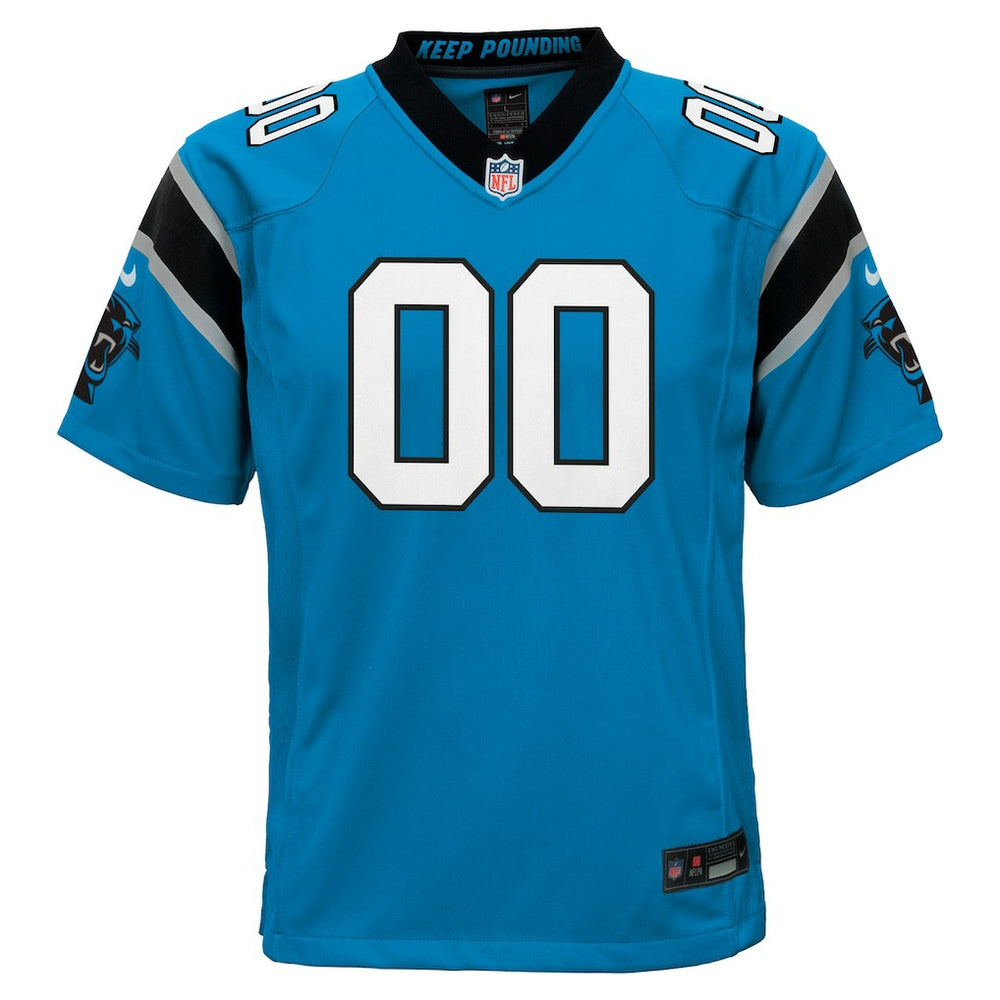 Carolina Panthers Youth Alternate Custom Game Jersey - Blue Jerseys