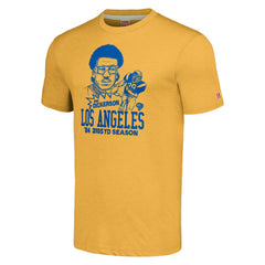 Eric Dickerson Los Angeles Rams Homage Unisex Caricature Retired Player Tri-Blend T-Shirt - Gold T-shirts