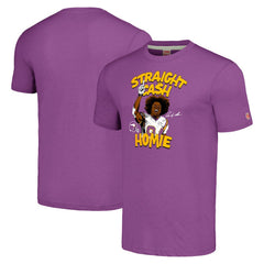 Randy Moss Minnesota Vikings Unisex Homage Caricature Retired Player Tri-Blend T-Shirt - Heathered Purple T-shirts