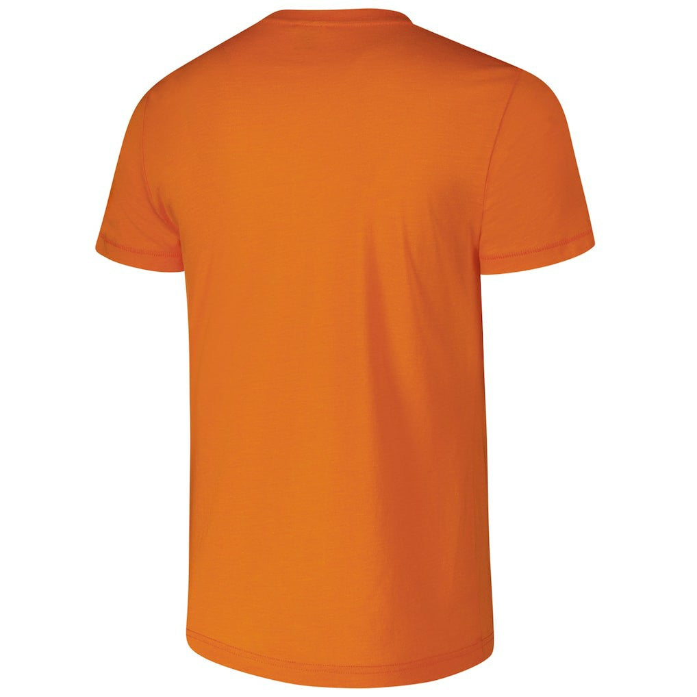 Joe Thomas Cleveland Browns Homage Unisex Caricature Retired Player Tri-Blend T-Shirt - Orange T-shirts