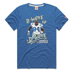DeMarcus Ware Dallas Cowboys Homage Unisex Caricature Retired Player Tri-Blend T-Shirt - Royal T-shirts