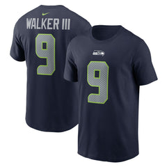 Kenneth Walker III Seattle Seahawks Player Name & Number T-Shirt - College Navy T-shirts