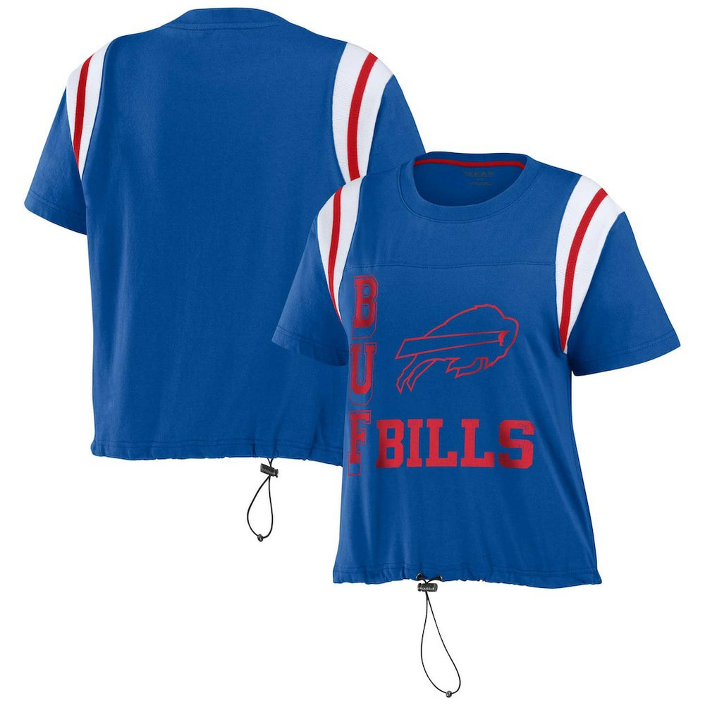 Buffalo Bills WEAR by Erin Andrews Women's Cinched Colorblock T-Shirt - Royal T-shirts