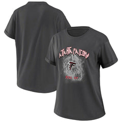 Atlanta Falcons WEAR by Erin Andrews Women's Boyfriend T-Shirt - Charcoal T-shirts