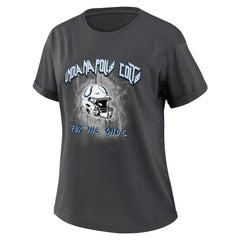 Indianapolis Colts WEAR by Erin Andrews Women's Boyfriend T-Shirt - Charcoal T-shirts