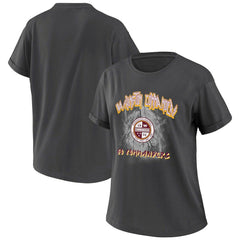 Washington Commanders WEAR by Erin Andrews Women's Boyfriend T-Shirt - Charcoal T-shirts