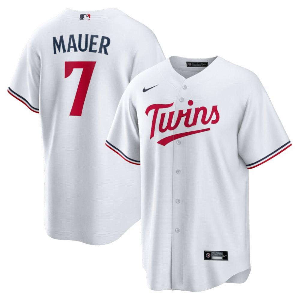 Joe Mauer Minnesota Twins Nike Home Retired Player Replica Jersey - White Jerseys