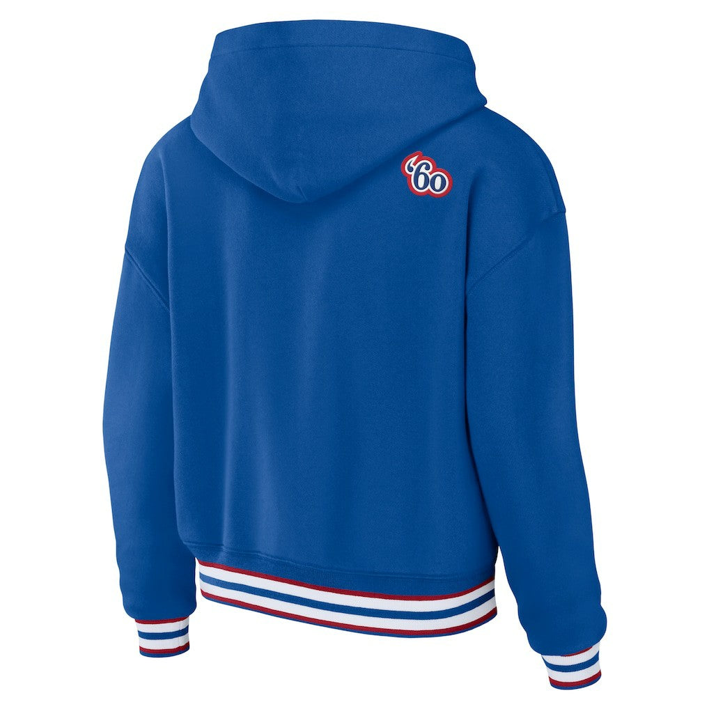 Buffalo Bills WEAR by Erin Andrews Women's Lace-Up Pullover Hoodie - Royal Hoodies