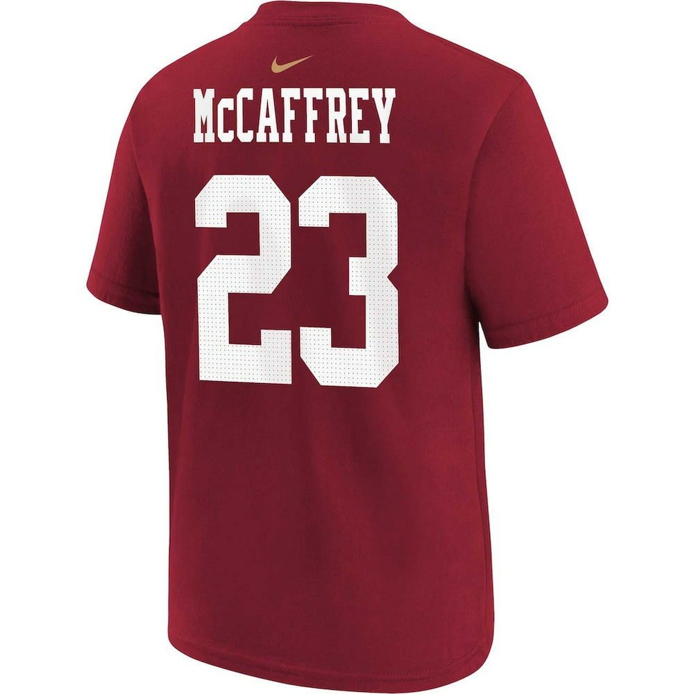 Christian McCaffrey San Francisco 49ers Youth Player Name & Number T-Shirt - Scarlet T-shirts