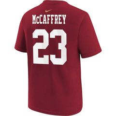 Christian McCaffrey San Francisco 49ers Youth Player Name & Number T-Shirt - Scarlet T-shirts