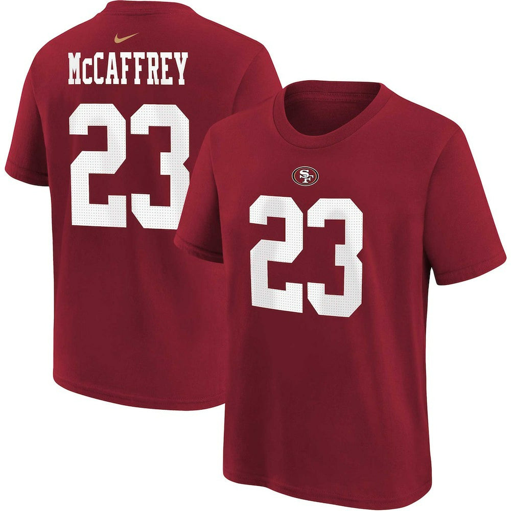 Christian McCaffrey San Francisco 49ers Youth Player Name & Number T-Shirt - Scarlet T-shirts