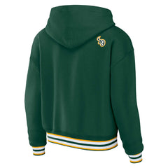 Green Bay Packers WEAR by Erin Andrews Women's Plus Size Lace-Up Pullover Hoodie - Green Hoodies