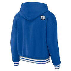 Indianapolis Colts WEAR by Erin Andrews Women's Plus Size Lace-Up Pullover Hoodie - Royal Hoodies