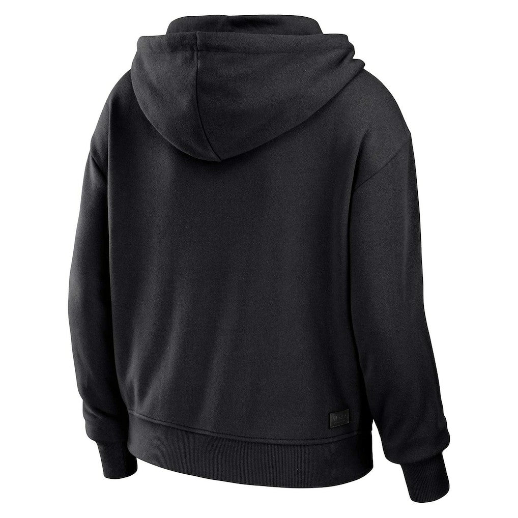 New Orleans Saints WEAR by Erin Andrews Women's Plus Size Color Block Full-Zip Hoodie - Black/White Hoodies