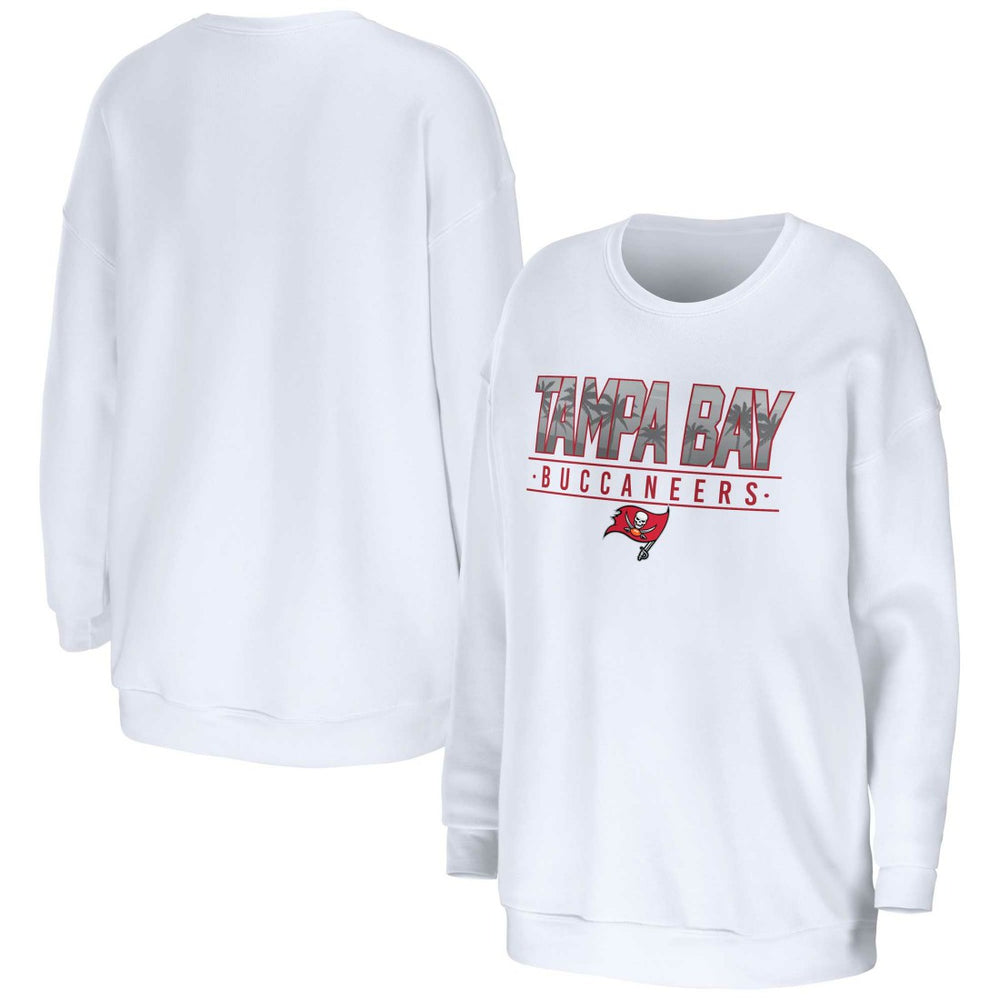 Tampa Bay Buccaneers WEAR by Erin Andrews Women's Domestic Pullover Sweatshirt - White Pullover