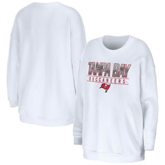 Tampa Bay Buccaneers WEAR by Erin Andrews Women's Domestic Pullover Sweatshirt - White Pullover