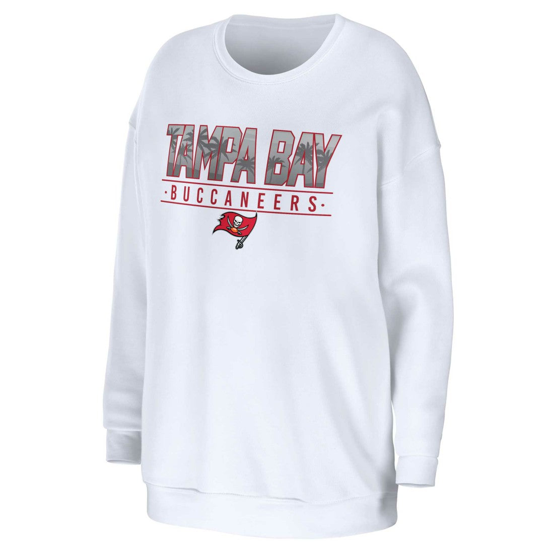 Tampa Bay Buccaneers WEAR by Erin Andrews Women's Domestic Pullover Sweatshirt - White Pullover