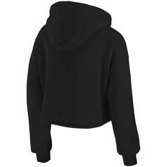 New York Jets WEAR by Erin Andrews Women's Domestic Cropped Pullover Hoodie - Black Hoodies