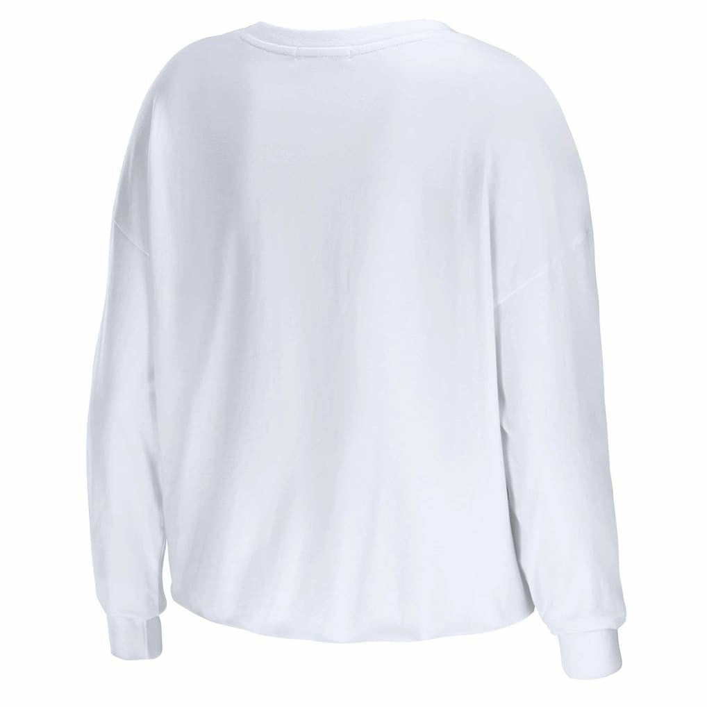 Arizona Cardinals WEAR by Erin Andrews Women's Domestic Cropped Long Sleeve T-Shirt - White T-shirts