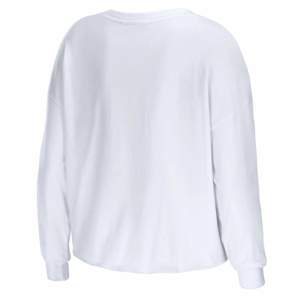 Arizona Cardinals WEAR by Erin Andrews Women's Domestic Cropped Long Sleeve T-Shirt - White T-shirts