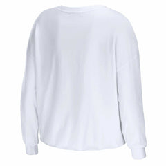 Arizona Cardinals WEAR by Erin Andrews Women's Domestic Cropped Long Sleeve T-Shirt - White T-shirts