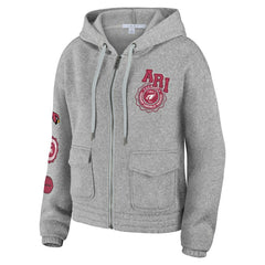 Arizona Cardinals WEAR by Erin Andrews Women's Full-Zip Hoodie - Heather Gray Hoodies