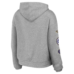 Baltimore Ravens WEAR by Erin Andrews Women's Full-Zip Hoodie - Heather Gray Hoodies