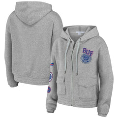 Buffalo Bills WEAR by Erin Andrews Women's Full-Zip Hoodie - Heather Gray Hoodies