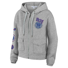 Buffalo Bills WEAR by Erin Andrews Women's Full-Zip Hoodie - Heather Gray Hoodies