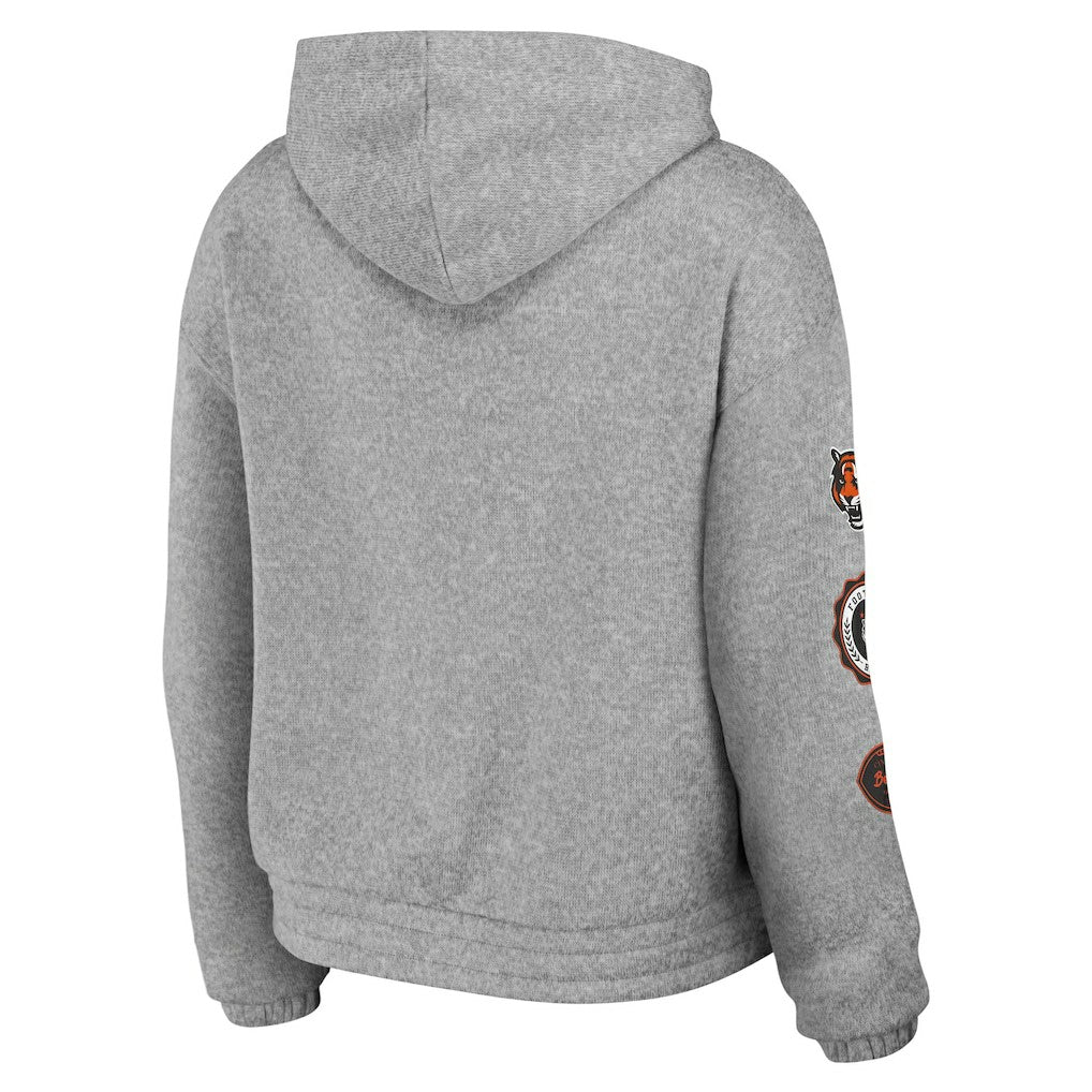 Cincinnati Bengals WEAR by Erin Andrews Women's Full-Zip Hoodie - Heather Gray Hoodies