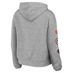 Cleveland Browns WEAR by Erin Andrews Women's Full-Zip Hoodie - Heather Gray Hoodies