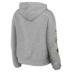 Green Bay Packers WEAR by Erin Andrews Women's Full-Zip Hoodie - Heather Gray Hoodies
