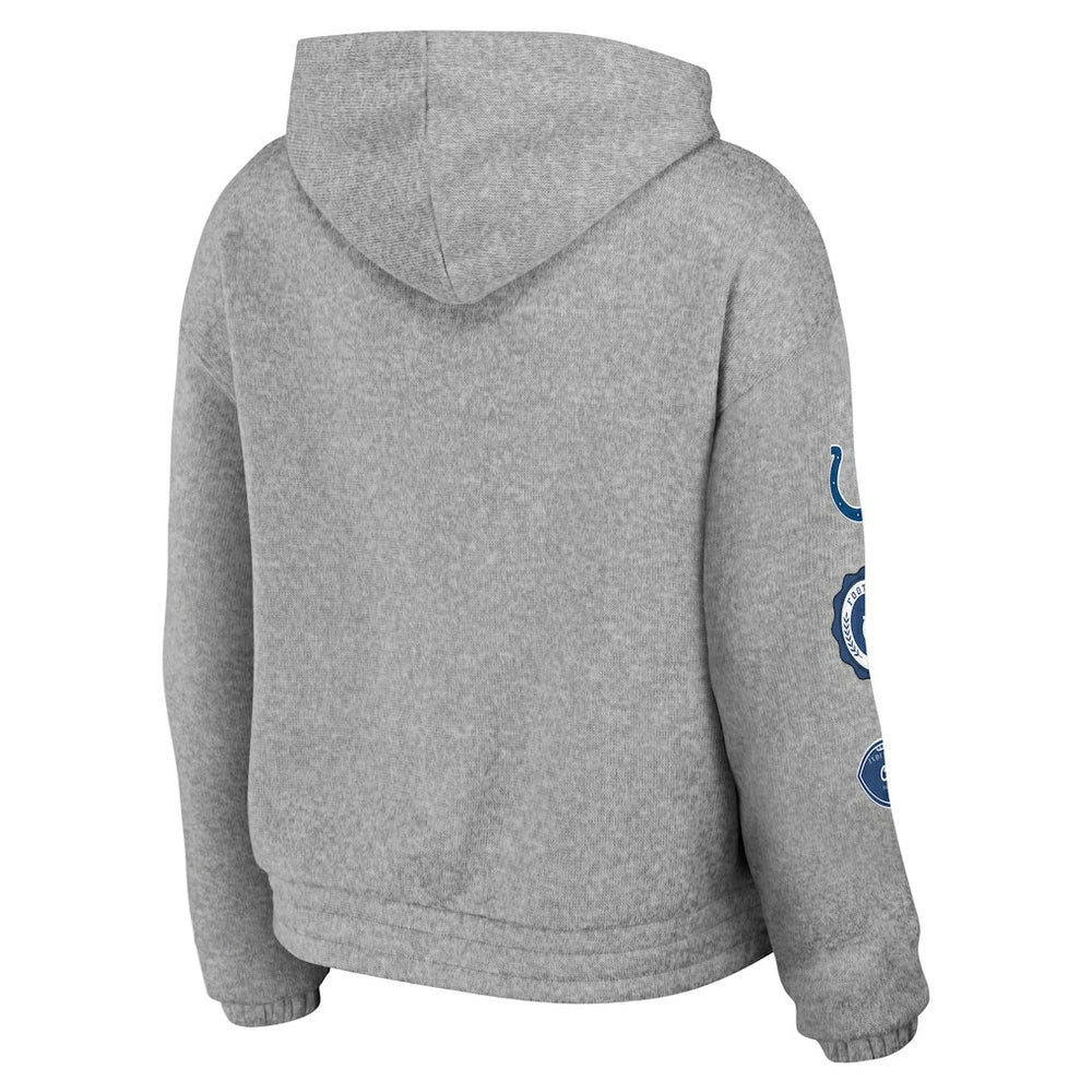 Indianapolis Colts WEAR by Erin Andrews Women's Full-Zip Hoodie - Heather Gray Hoodies
