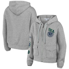 Seattle Seahawks WEAR by Erin Andrews Women's Full-Zip Hoodie - Heather Gray Hoodies