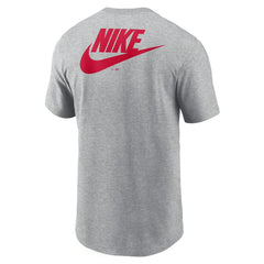 Cincinnati Reds Nike Cooperstown Collection Large Logo 2-Hit T-Shirt - Heather Gray T-shirts