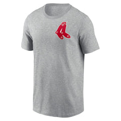 Boston Red Sox Nike Cooperstown Collection Large Logo 2-Hit T-Shirt - Heather Gray T-shirts