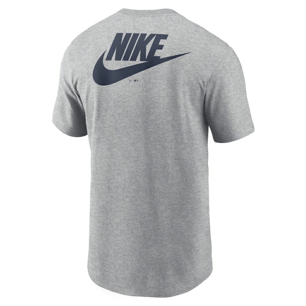 Boston Red Sox Nike Cooperstown Collection Large Logo 2-Hit T-Shirt - Heather Gray T-shirts